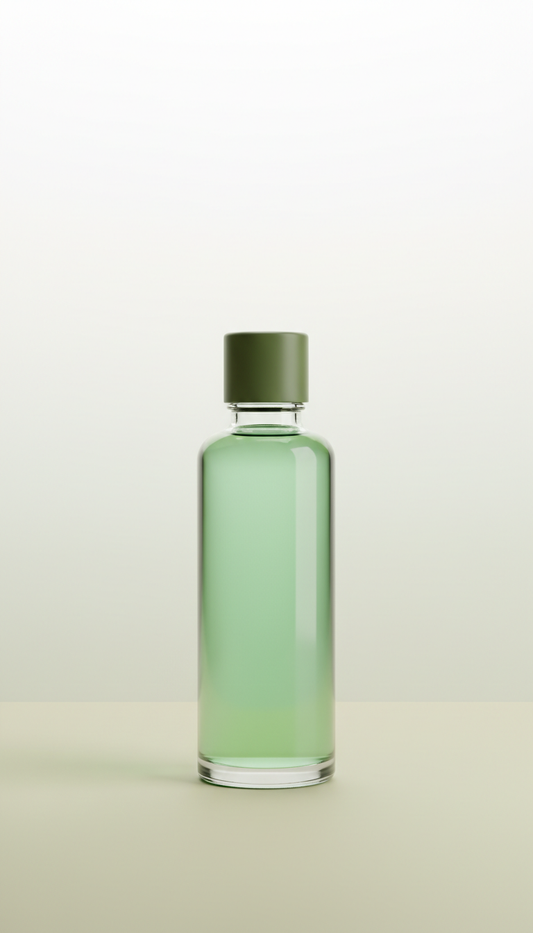 Afghan hair oil in glass bottle