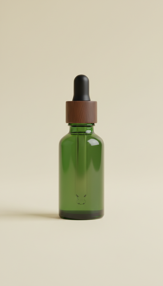 Afghan beard oil glass bottle