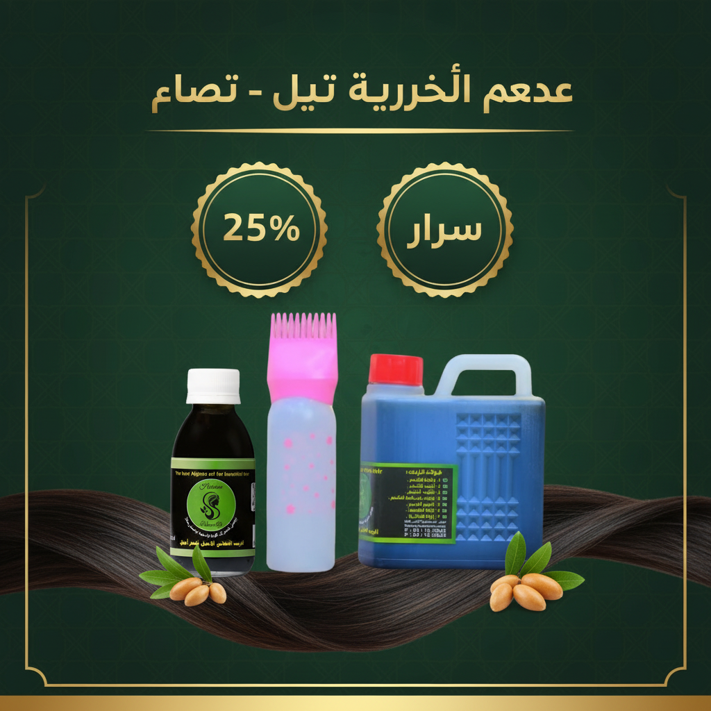 عرض جالون كبير نص  كيلو  ➕ علبه مع مشط هديه - الزيت الأفغاني الأمثل